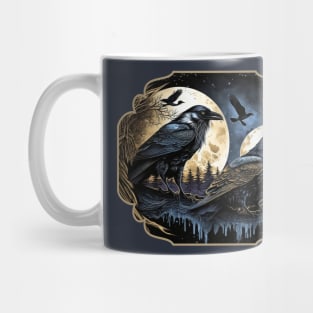 Huginn and Muninn Norse Ravens Mug